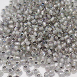 Margele TOHO, rotunde  11/0 : Inside-Color Rainbow Crystal/Gray-Lined 20 g