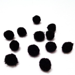 Bile puf negru, 12mm 