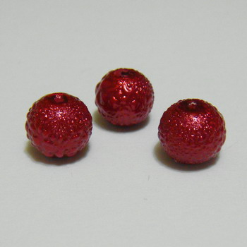 Perle sticla, stardust, bordo, 8mm