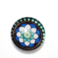 Cabochon sticla, 10mm, ,,Mozaic", model 57