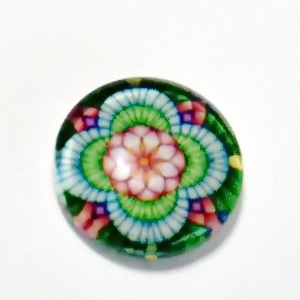 Cabochon sticla, 10mm, ,,Mozaic", model 59