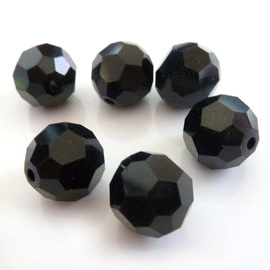 Swarovski Elements, Faceted Round 5000-Jet, 6mm