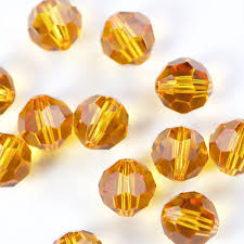 Swarovski Elements, Faceted Round 5000-Topaz, 6mm