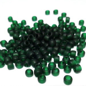 Margele TOHO - rotunde 6/0 : Transparent-Frosted Green Emerald 20 g