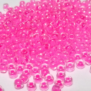 Margele TOHO - rotunde 11/0 : Inside-Color Crystal/Ballerina Pink-Lined