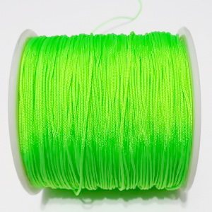 Snur pt bratari shamballa, verde fosforescent, grosime 1mm-bobina 91m