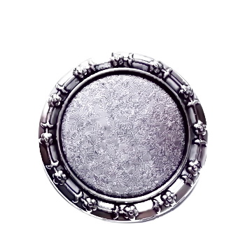 Baza cabochon, argintiu antichizat, brosa 40mm, interior 30mm 1 buc