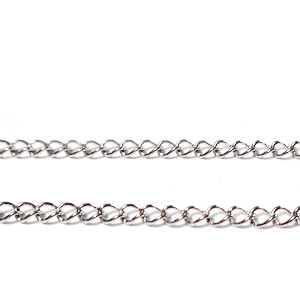 Lant otel inoxidabil, zale ondulate, sudate, 3x2x0.4mm 1 m