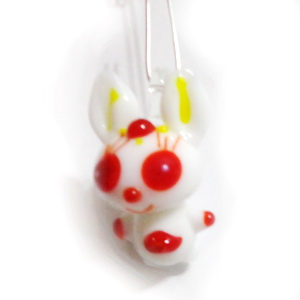 Pandantiv Murano, iepure, 30x19x16mm