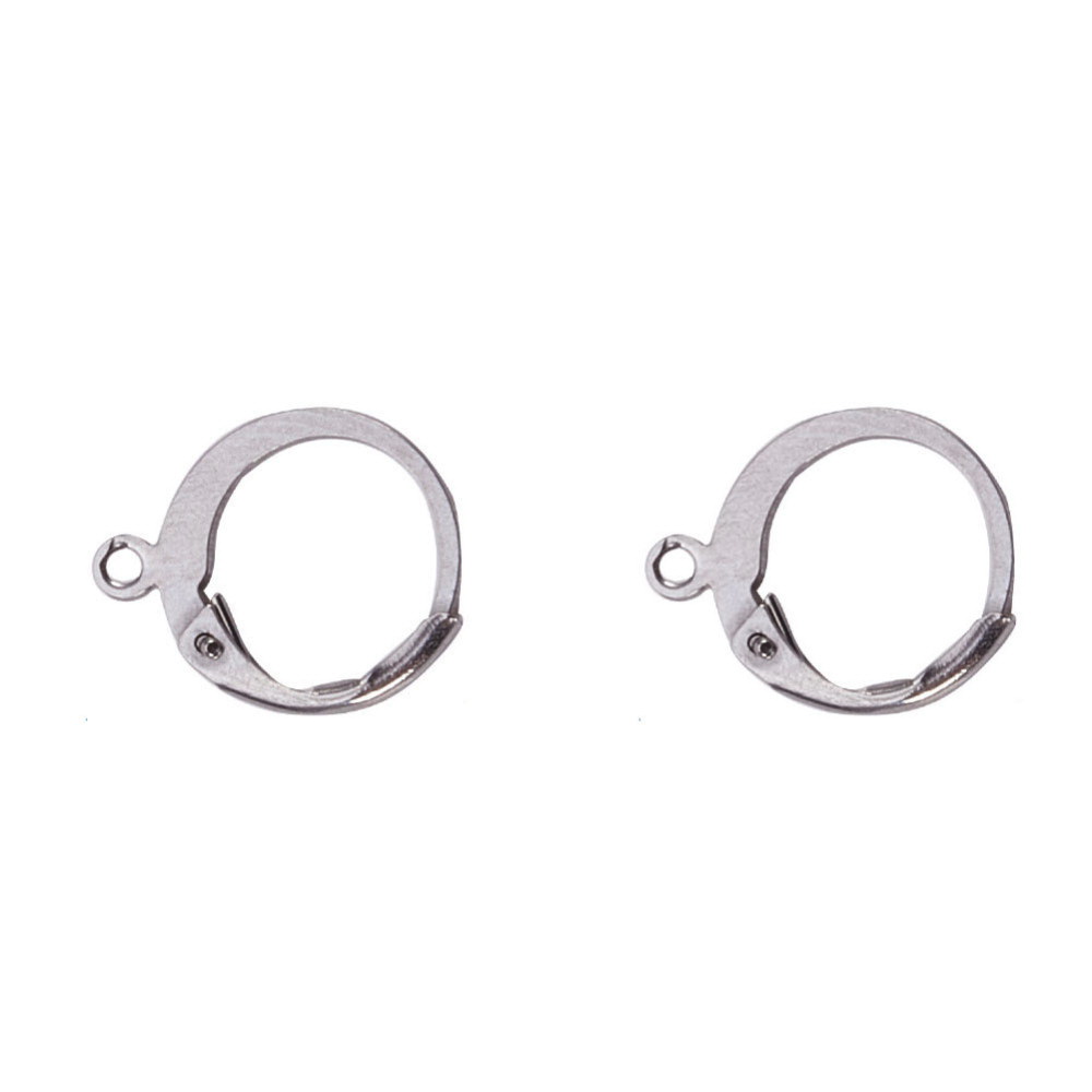 Tortite cercei otel inoxidabil 304, cu clema, 15x12x2mm 2 buc