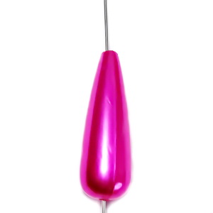 Perle plastic, fucsia, sidefat, lacrima 30x10mm