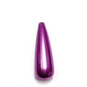 Perle plastic, violet sidefat, lacrima 30x10mm