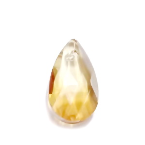 Pandantiv cristal maro-auriu lacrima 16x9x6mm 1 buc