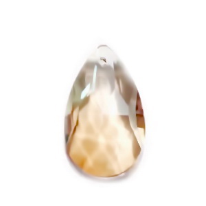 Pandantiv cristal auriu-roscat lacrima 22x13x7mm