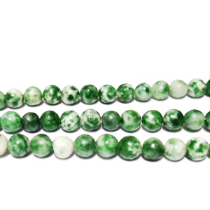 Jasp verde cu alb, 4mm