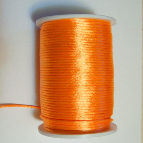 Snur saten portocaliu, 2mm 1 m