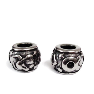 Margele otel inoxidabil 316, stil Pandora, cu aspect tibetan, 11x9mm, zodiac, capricorn