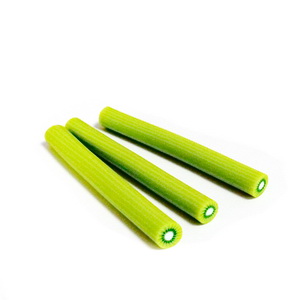 Bete fimo, verde cu alb, 50x5-6mm