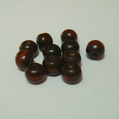 Margele lemn maro 8x7mm