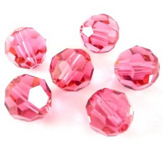 Swarovski Elements, Faceted Round 5000-Indian Pink, 4mm 1 buc