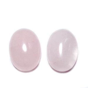 Cabochon cuart roz, 14x10x4.5 mm