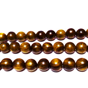 Margele lemn exotic maro, 8mm
