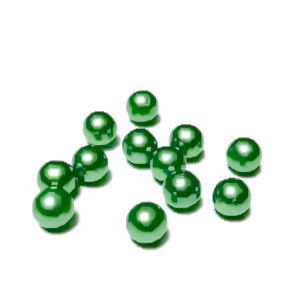 Perle plastic 6mm, FARA ORIFICIU, verde deschis 1 buc