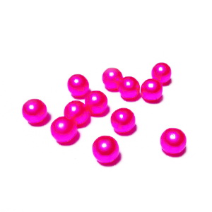 Perle plastic 6mm, FARA ORIFICIU, fucsia