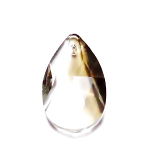 Pandantiv sticla, fatetat, fumuriu, lacrima 22x13x7mm