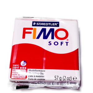 Plastelina fimo soft 56g cod cul. 2 P rosu 