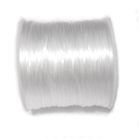 Fir elastic alb 0.8 mm, plat, bobina 70 metri 1 buc