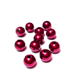 Perle plastic ABS, imitatie perle bordo, 8mm