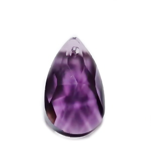 Pandantiv sticla, fatetat, violet,  lacrima 16x9x6mm 1 buc