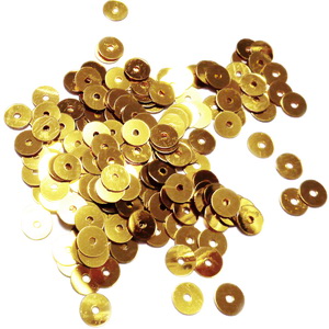Paiete plastic, aurii, 5mm- 10 grame(1300-1350buc) 1 buc