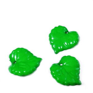 Frunzulite plastic verde, 16x16x2mm