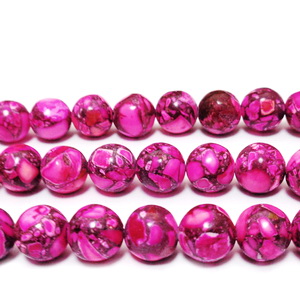 Regalit sintetic, fucsia, 8mm