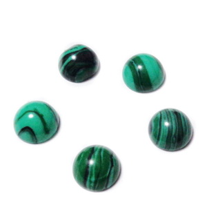 Cabochon malachit de sinteza, 6x3mm *