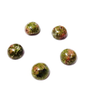 Cabochon unakite, 6x3mm *