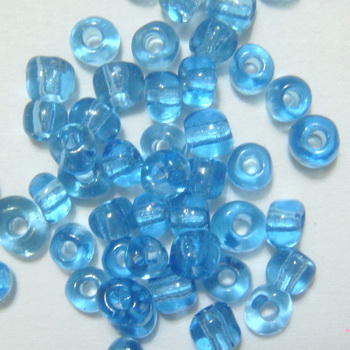 Margele nisip, albastru deschis, transparente, 4mm 20 g