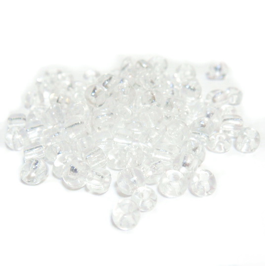 Margele nisip,  transparente, 4mm 20 g