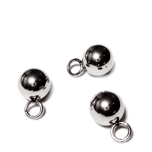 Pandantiv otel inoxidabil, sfera, 9x5mm 1 buc