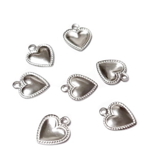Pandantiv otel inoxidabil chirurgical 316, inima, 10x8x1mm 1 buc