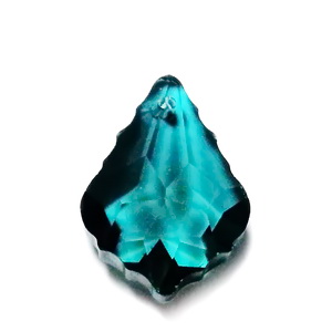 Pandantiv cristal, frunza 22x16x8mm, verde smarald 1 buc