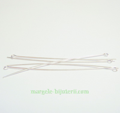 Ace cu bucla placate cu argint 7.7 cm