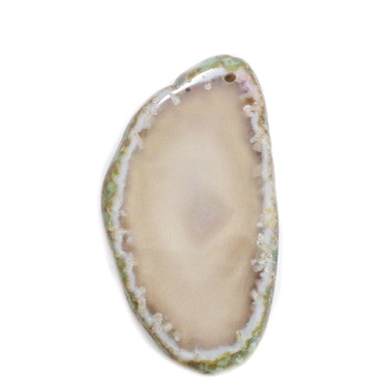 Pandantiv agata alba, 60x34x5mm 1 buc