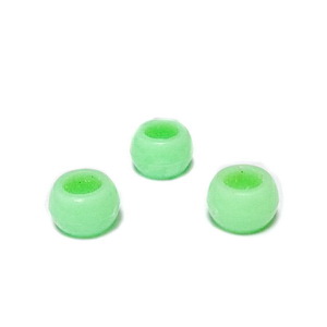 Margele plastic, verde deschis, 8x6mm, orificiu 4.5mm