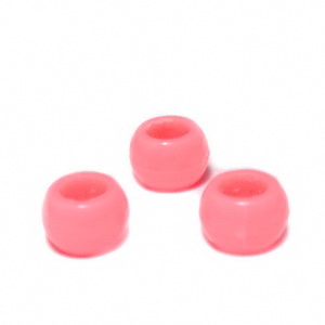 Margele plastic, roz inchis, 8x6mm, orificiu 4.5mm 1 buc