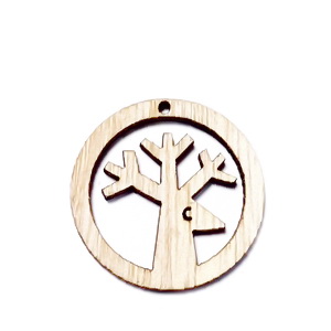 Pandantiv lemn, cap de ren, 30x0.25cm 1 buc