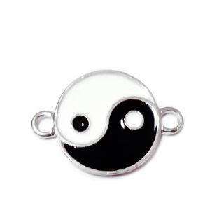 Conector/link emailat, Yin-yang, 26x18x2mm 1 buc