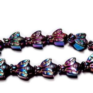 Margele hematit electroplacat, violet, albina 10x7.5x4.5mm 1 buc
